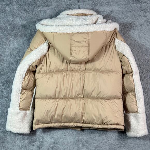 Sam Edelman NWT Mixed-Media Polyester Faux Fur Puffer Jacket Size Small - Picture 5 of 15